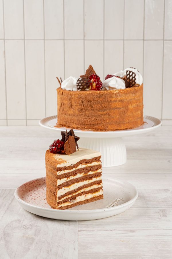 Brown Medovik Cake