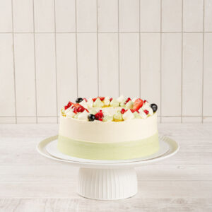 Strawberry Pistachio Mint Cake
