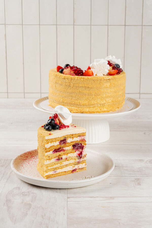 White Medovik Cake